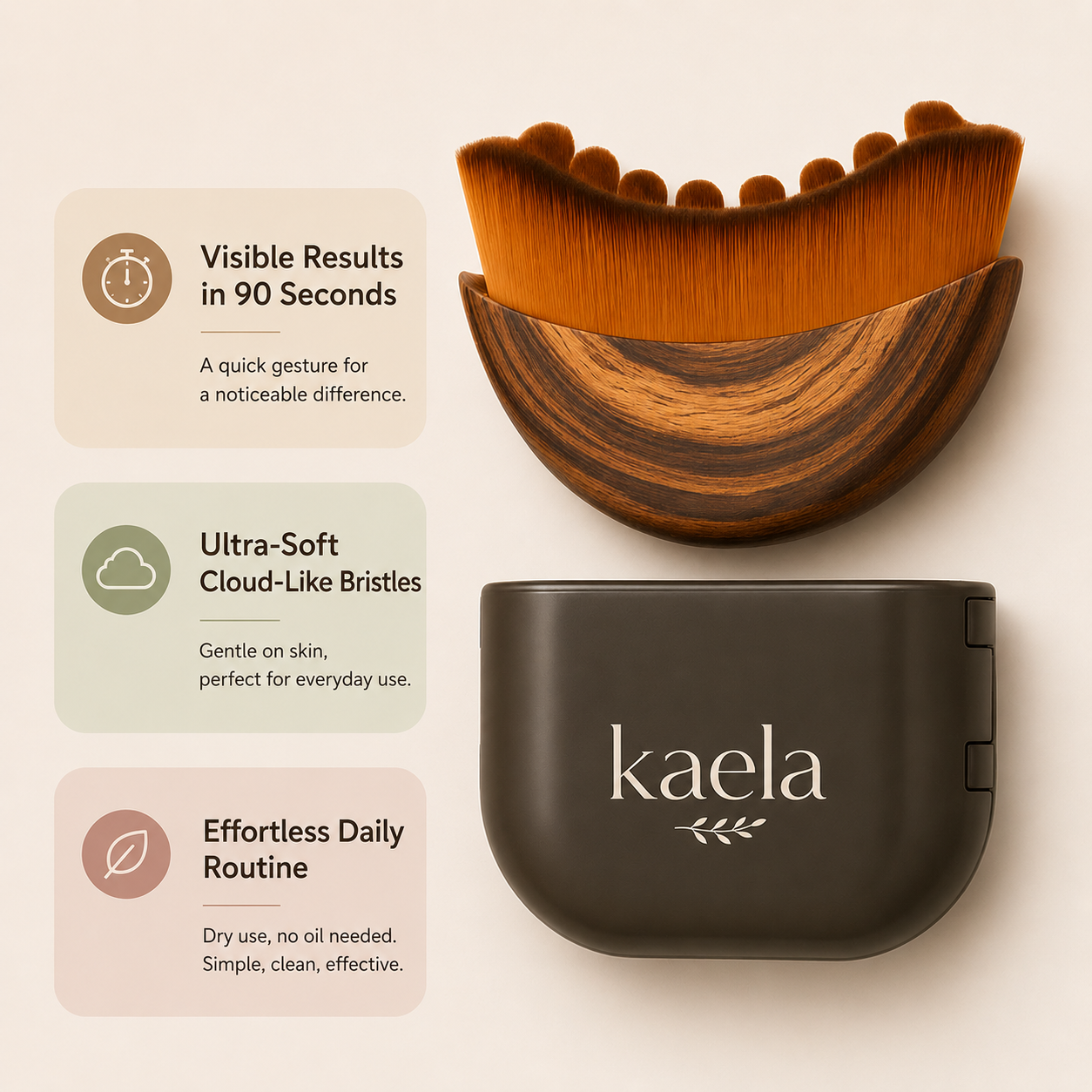 Kaela Sculpt | Facial Lymphatic Brush & Contouring Massage Tool