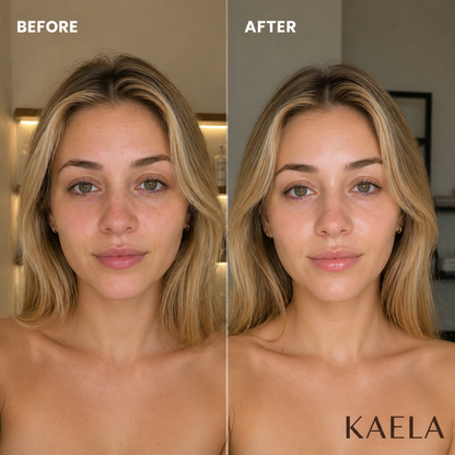 Before and after facial lymphatic massage results Kaela